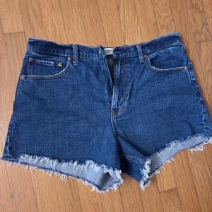 Abercrombie & Fitch Blue Frayed Jean Shorts